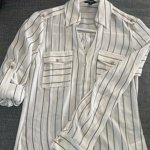 Express button down striped shirt